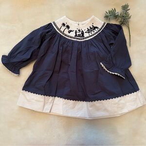 🩶SOLD🩶Lil Cactus | NWOT - Nativity Scene Smocked Dress - Size 3/6 Months